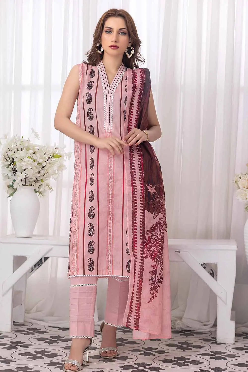 GUL AHMED | 3PC UNSTITCHED PRINTED LAWN SUIT