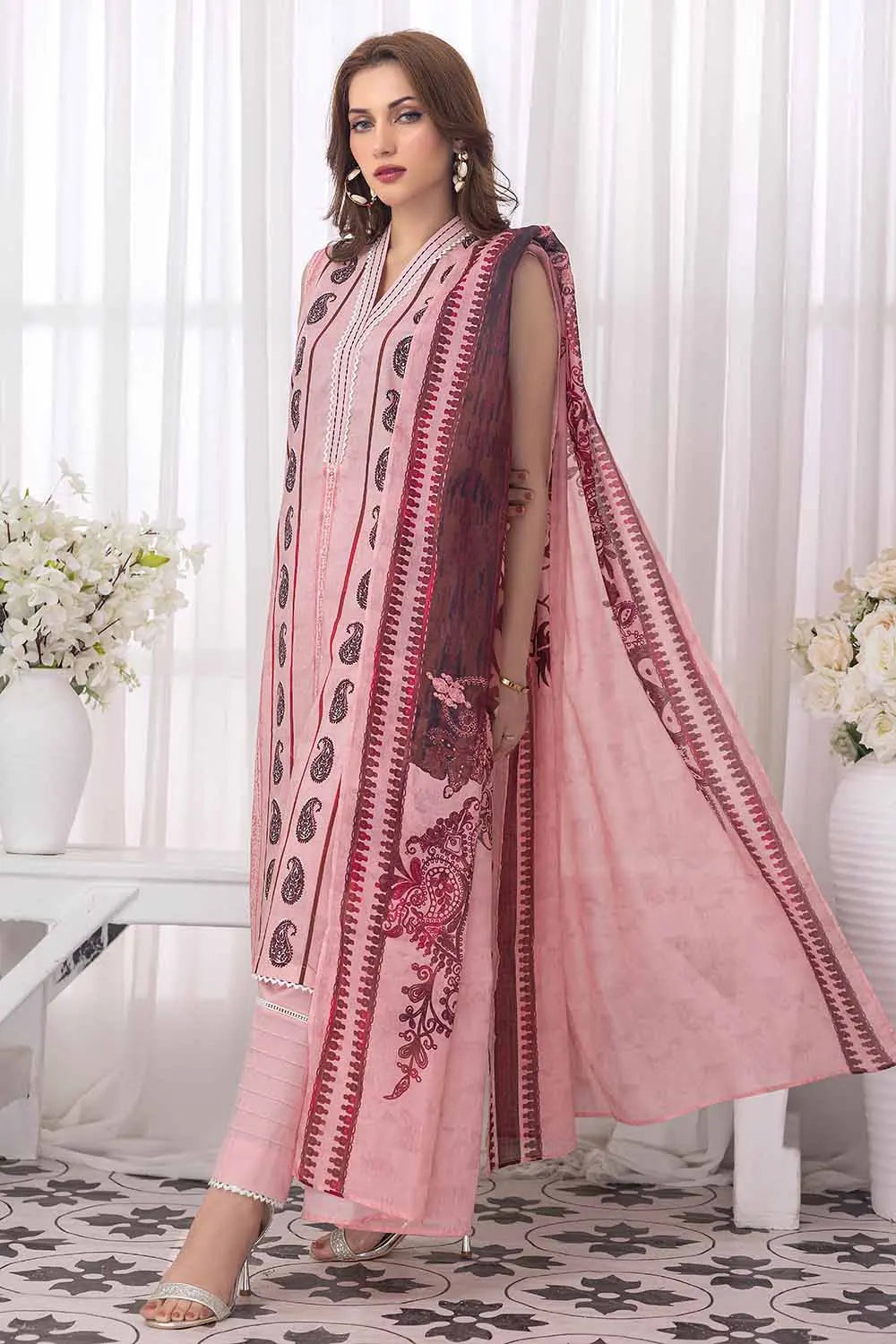 GUL AHMED | 3PC UNSTITCHED PRINTED LAWN SUIT
