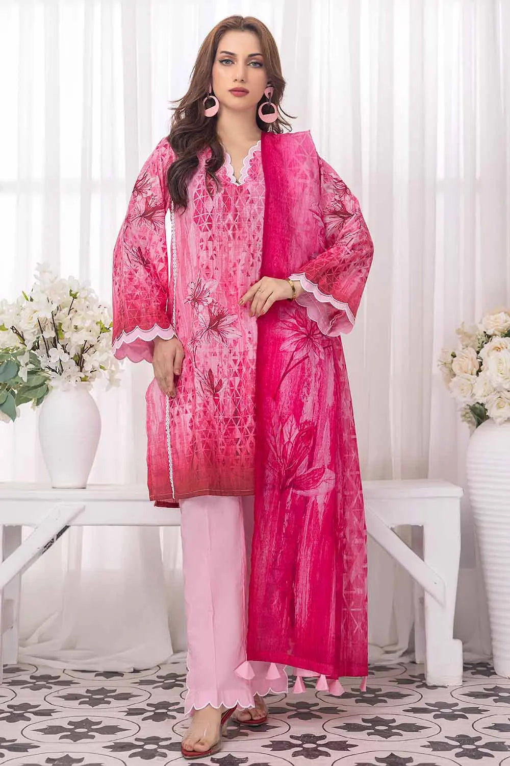 GUL AHMED | 3PC UNSTITCHED PRINTED LAWN SUIT