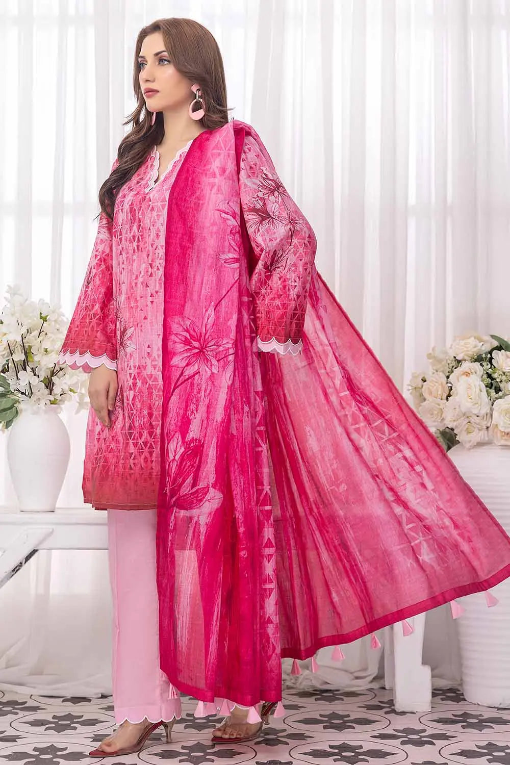 GUL AHMED | 3PC UNSTITCHED PRINTED LAWN SUIT