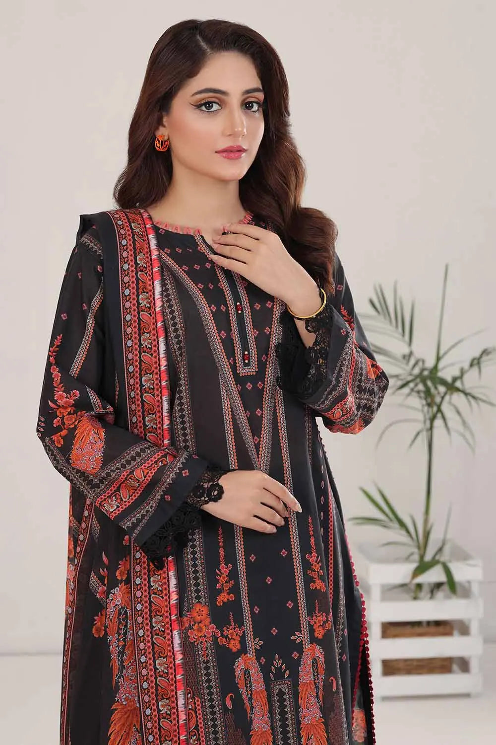 GUL AHMED | 3PC UNSTITCHED PRINTED LAWN SUIT