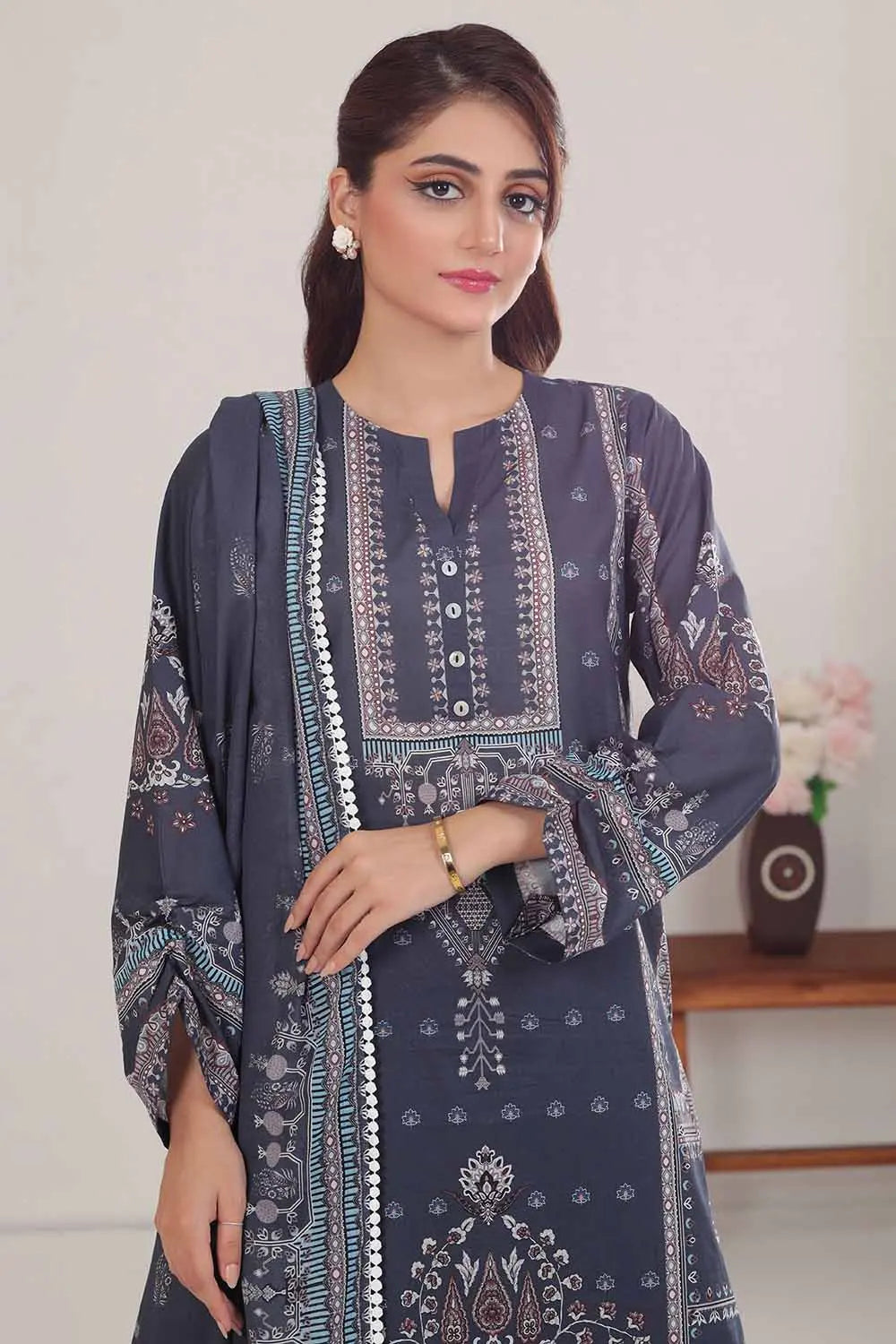 GUL AHMED | 3PC UNSTITCHED PRINTED LAWN SUIT