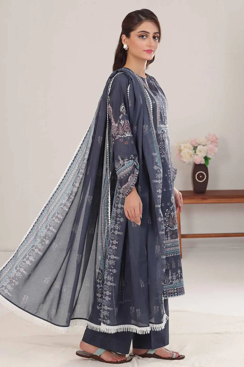 GUL AHMED | 3PC UNSTITCHED PRINTED LAWN SUIT