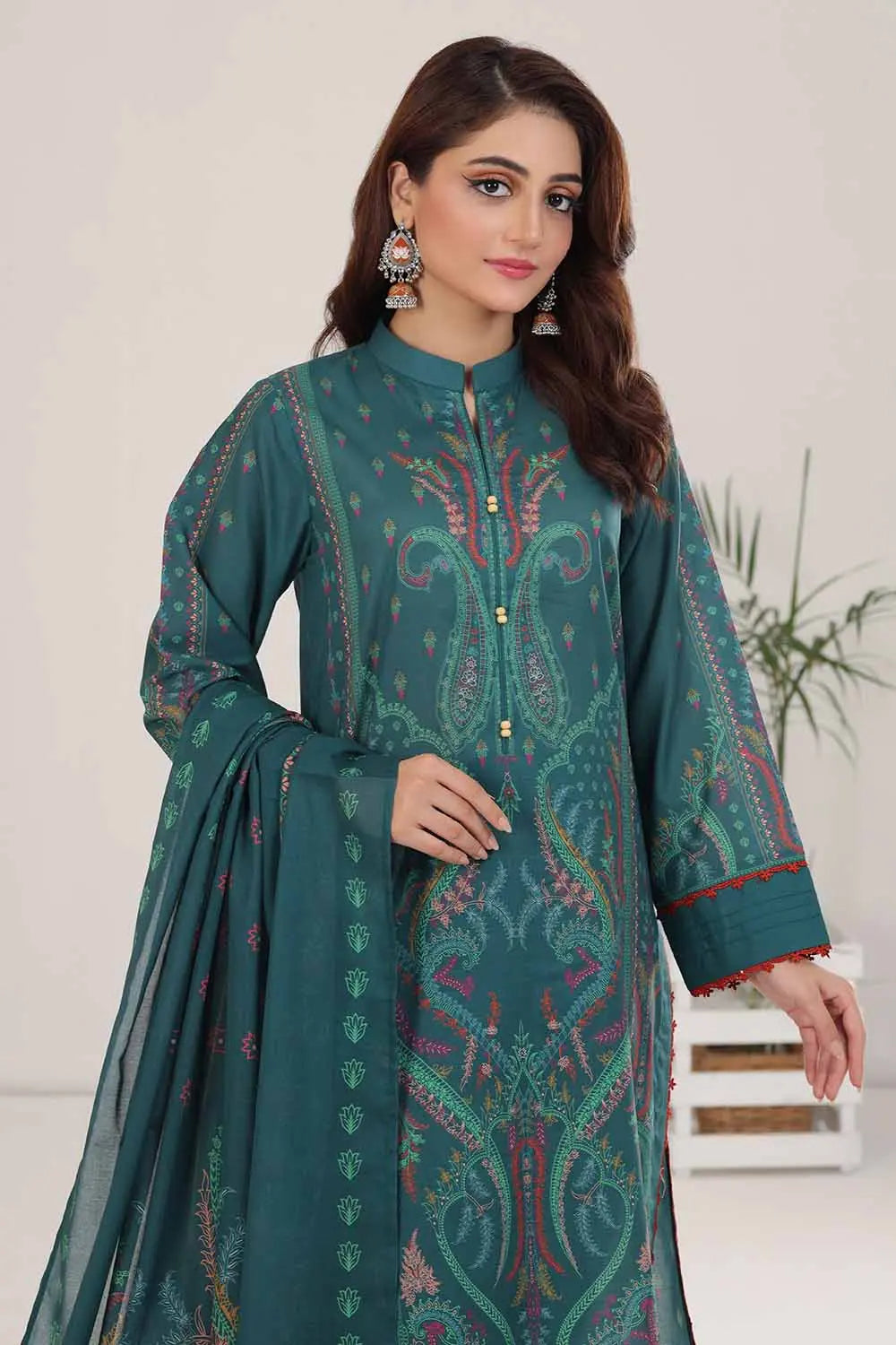 GUL AHMED | 3PC UNSTITCHED PRINTED LAWN SUIT