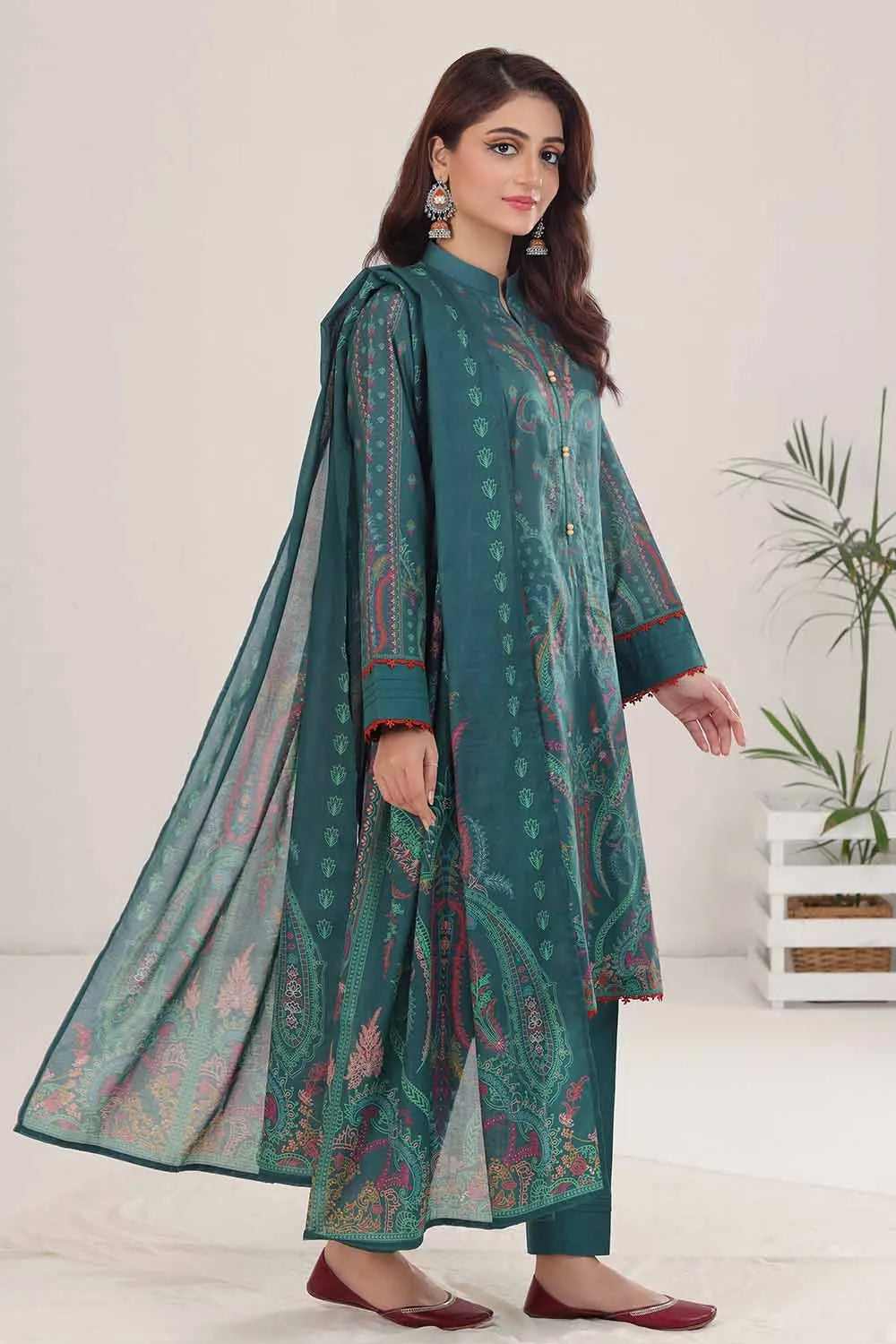 GUL AHMED | 3PC UNSTITCHED PRINTED LAWN SUIT