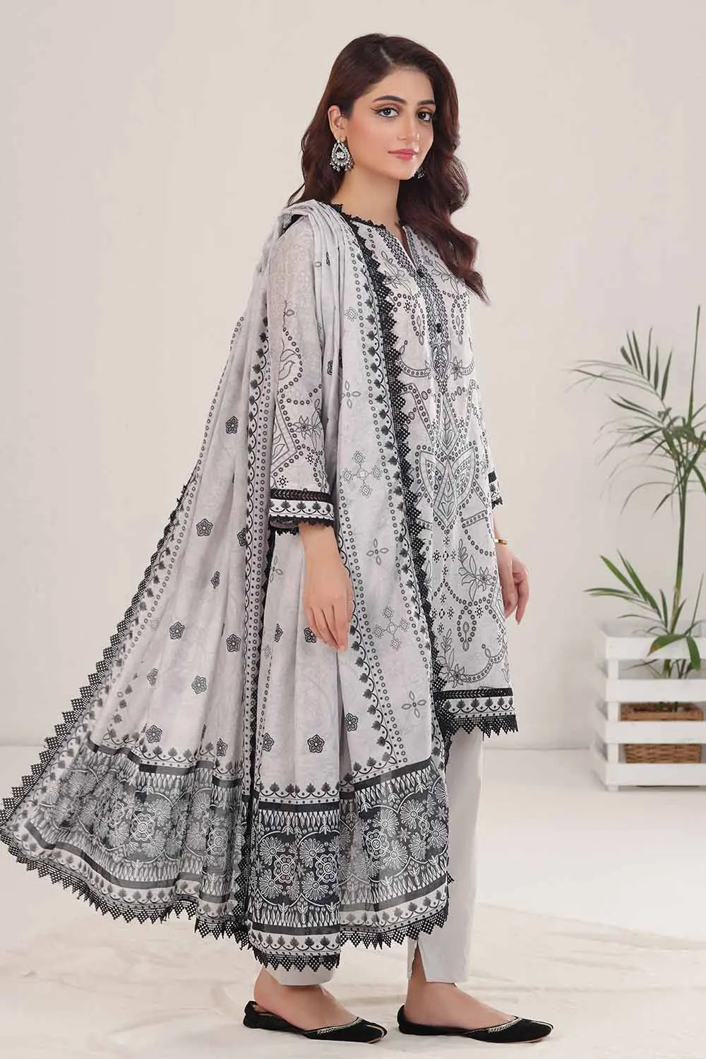 GUL AHMED | 3PC UNSTITCHED PRINTED LAWN SUIT