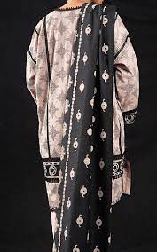 Alkaram | 3 Pc Unstitched Printed Karandi Suit | FW-08-23-Cream