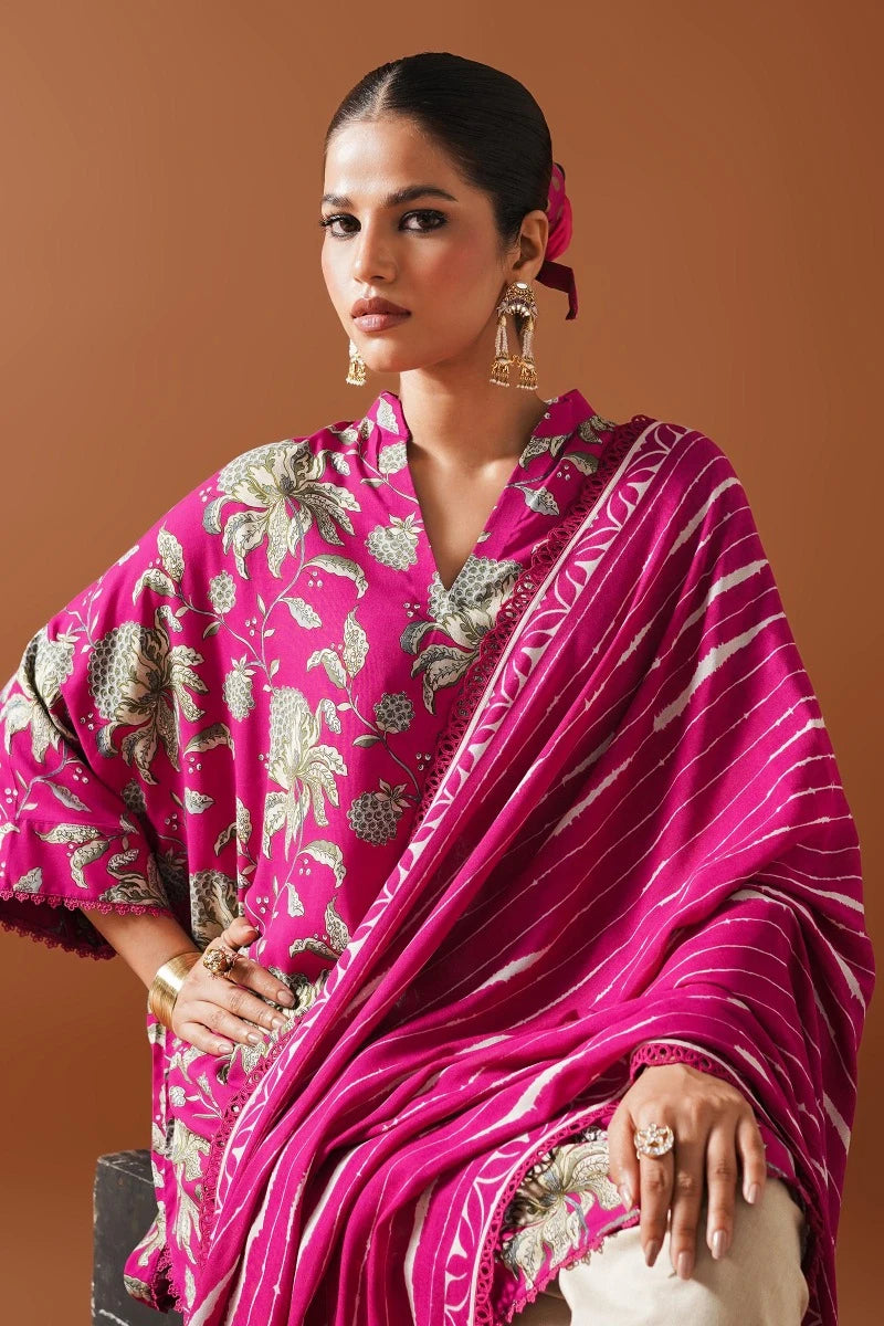 SANA SAFINAZ | UNSTITCHED MAHAY WINTER - 2 PIECE LINEN SUIT