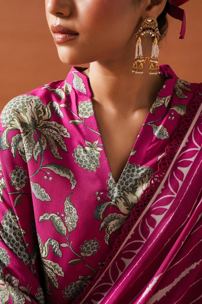 SANA SAFINAZ | UNSTITCHED MAHAY WINTER - 2 PIECE LINEN SUIT