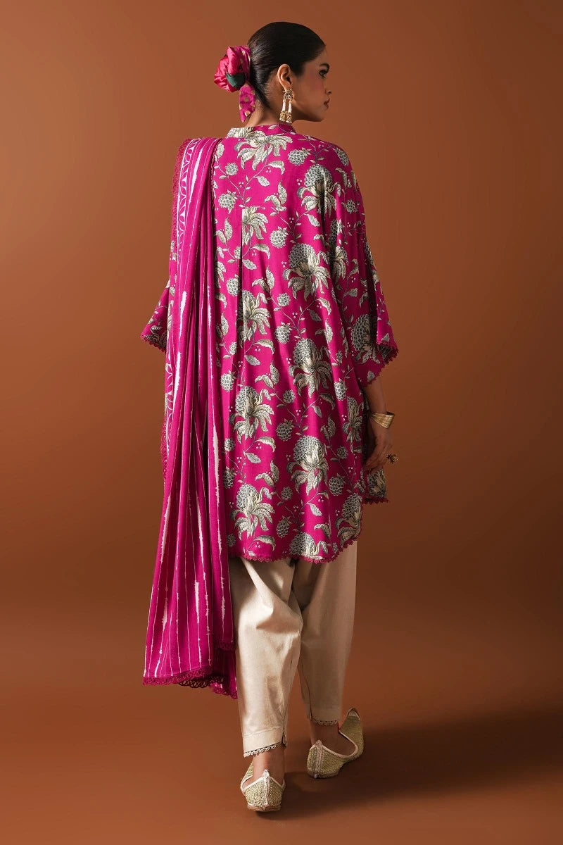 SANA SAFINAZ | UNSTITCHED MAHAY WINTER - 2 PIECE LINEN SUIT