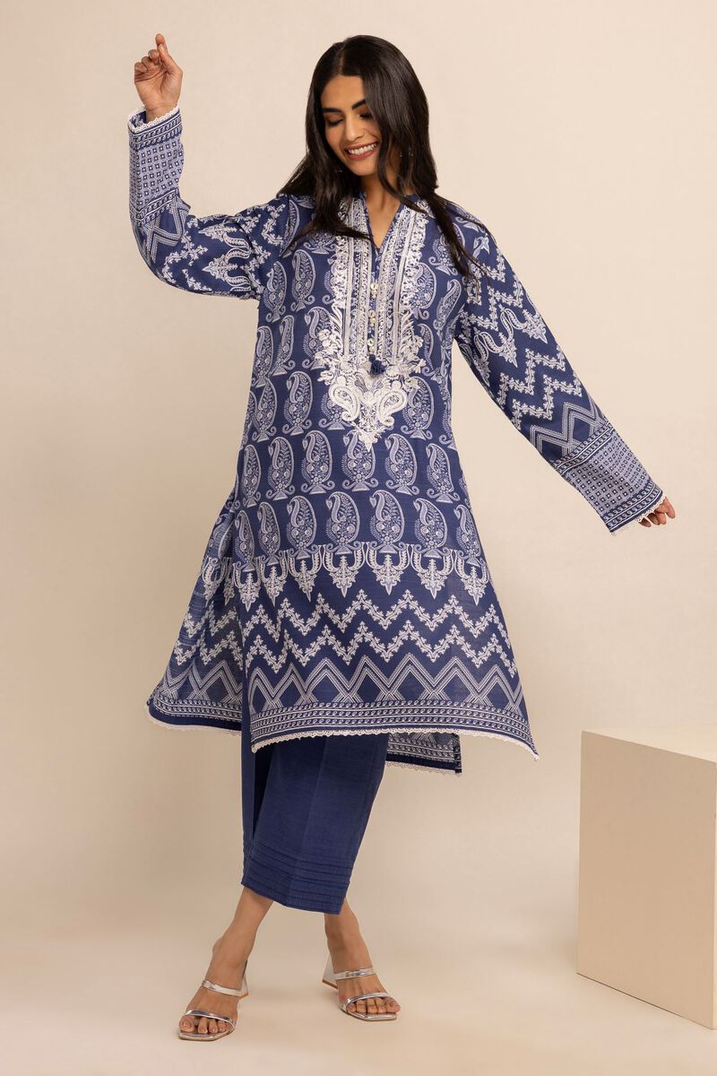 KHAADI | UNSTITCHED 2 PIECE EMBROIDERED LIGHT KHADDAR SUIT