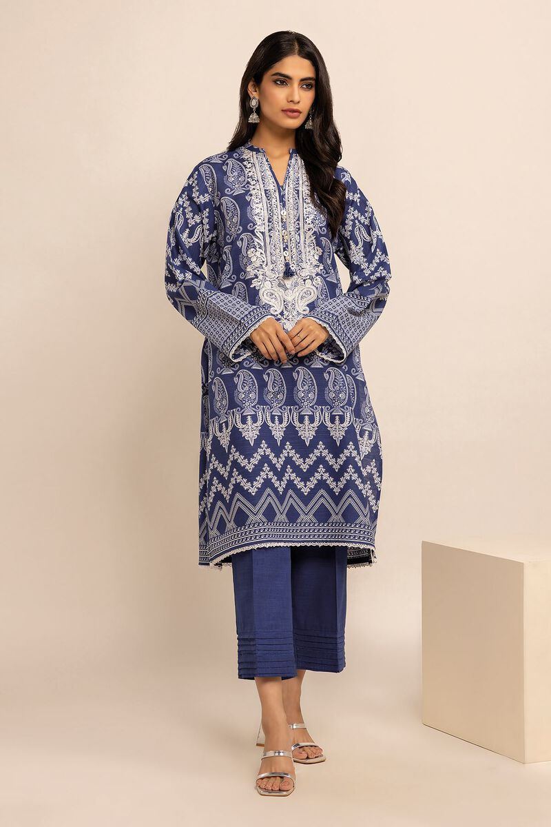 KHAADI | UNSTITCHED 2 PIECE EMBROIDERED LIGHT KHADDAR SUIT