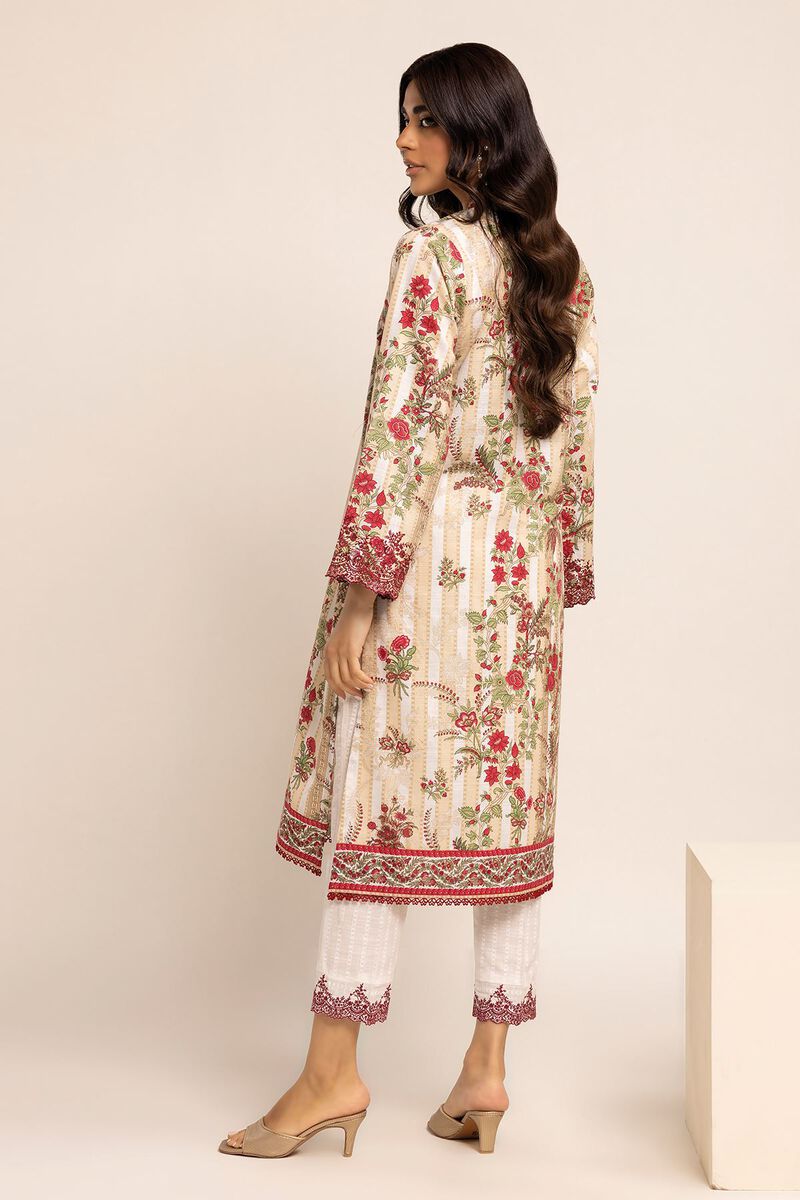 KHAADI | UNSTITCHED 2 PIECE EMBROIDERED SLUB CROSSHATCH SUIT