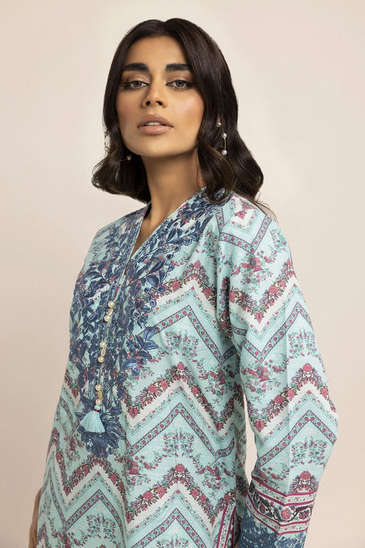 KHAADI | UNSTITCHED 2 PIECE EMBROIDERED SLUB CROSSHATCH SUIT