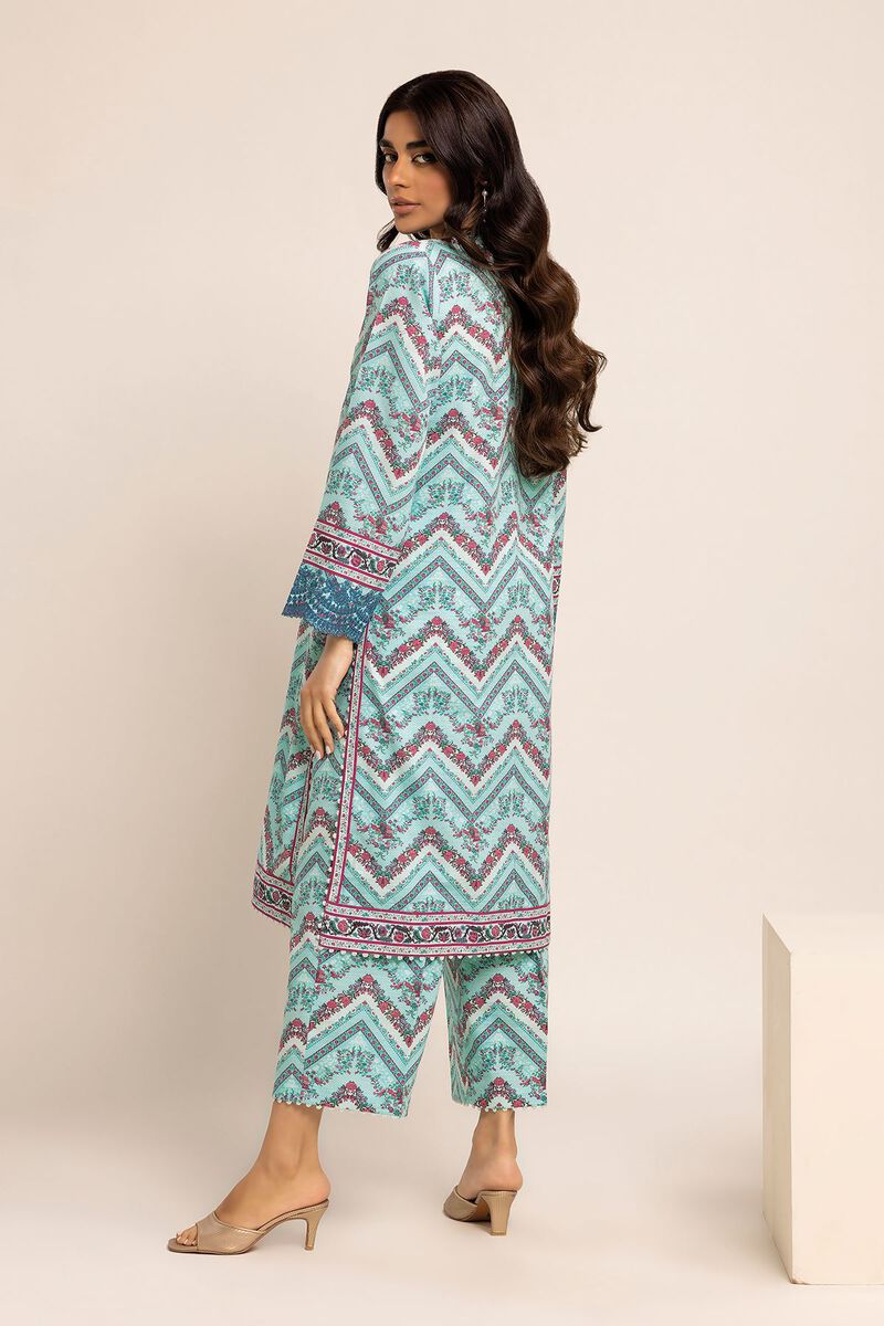 KHAADI | UNSTITCHED 2 PIECE EMBROIDERED SLUB CROSSHATCH SUIT