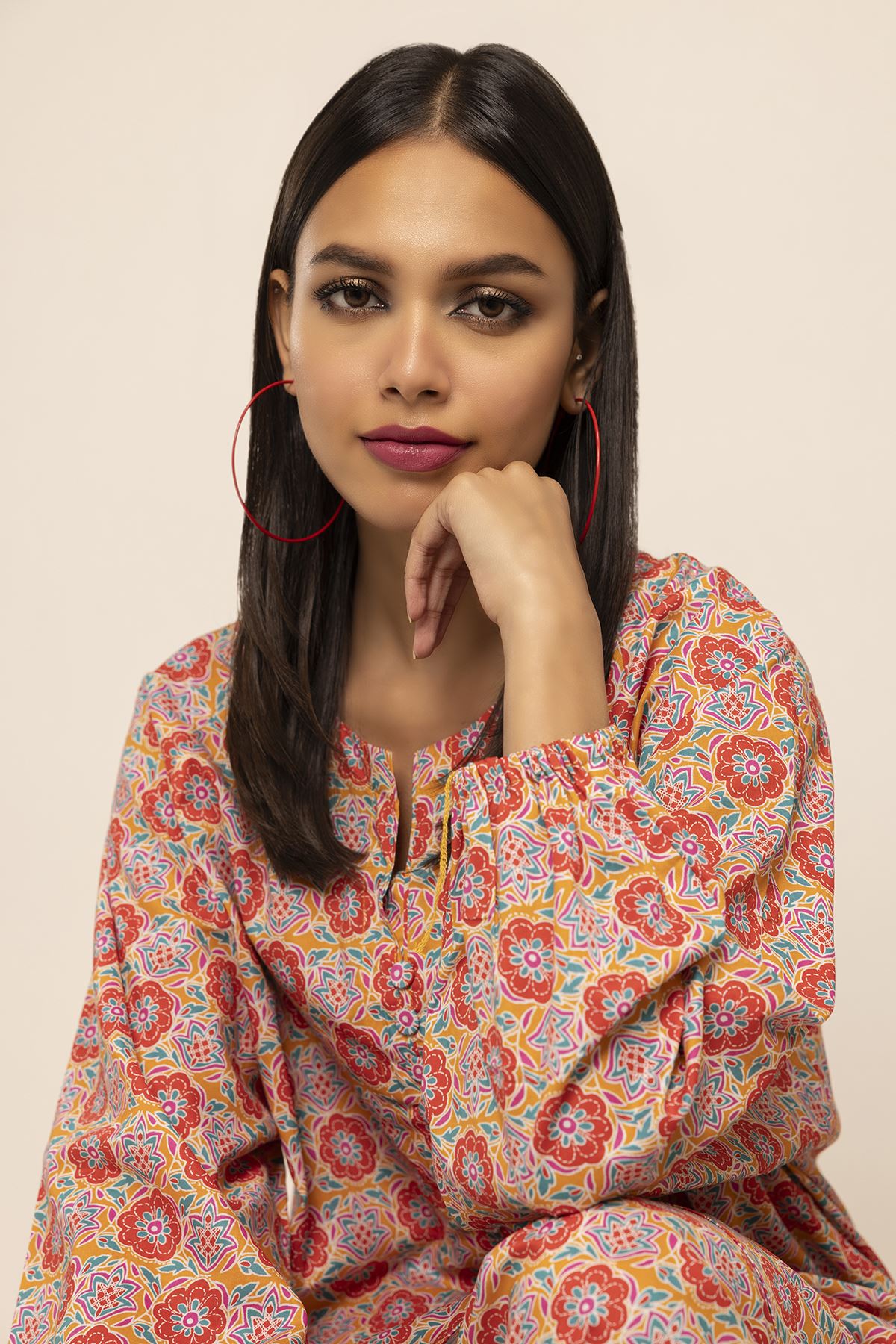 KHAADI | UNSTITCHED 2 PIECE PRINTED CAMBRIC SUIT