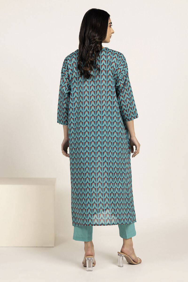 Khaadi | 2 Piece Unstitched Lawn - Top & Bottom | JLA230805-Turquoise