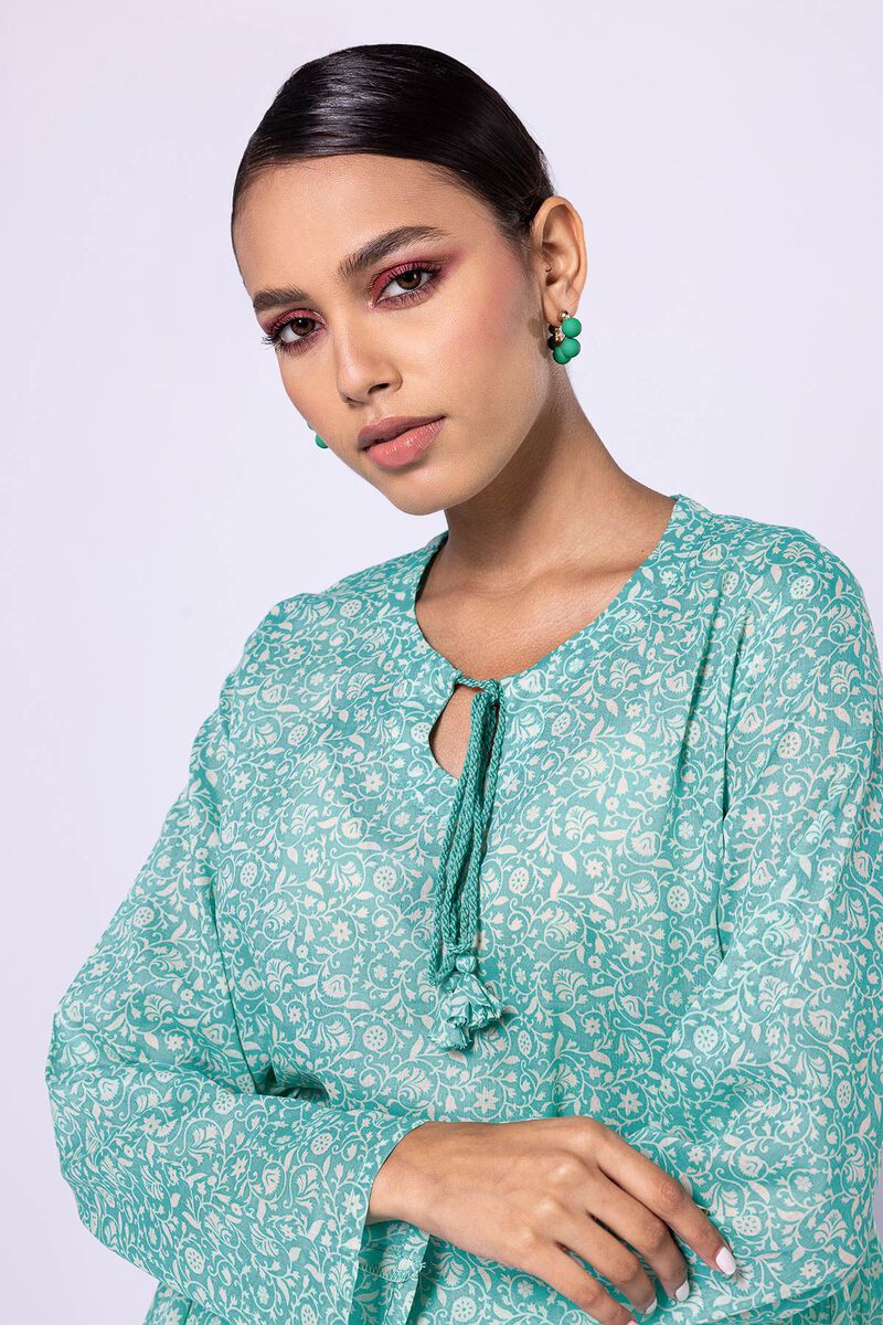Khaadi | 2 Piece Unstitched Lawn - Top & Bottom | JLA23119-Turquoise