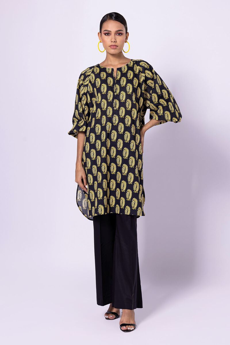 Khaadi | 2 Piece Unstitched Lawn - Top & Bottom | JLA23120-Black