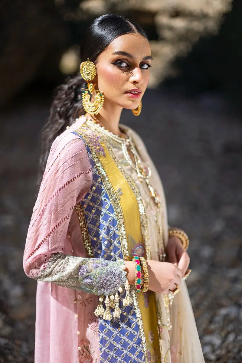 Sana Safinaz | Unstitched 3Pc Embroidered Luxury Lawn | 4B