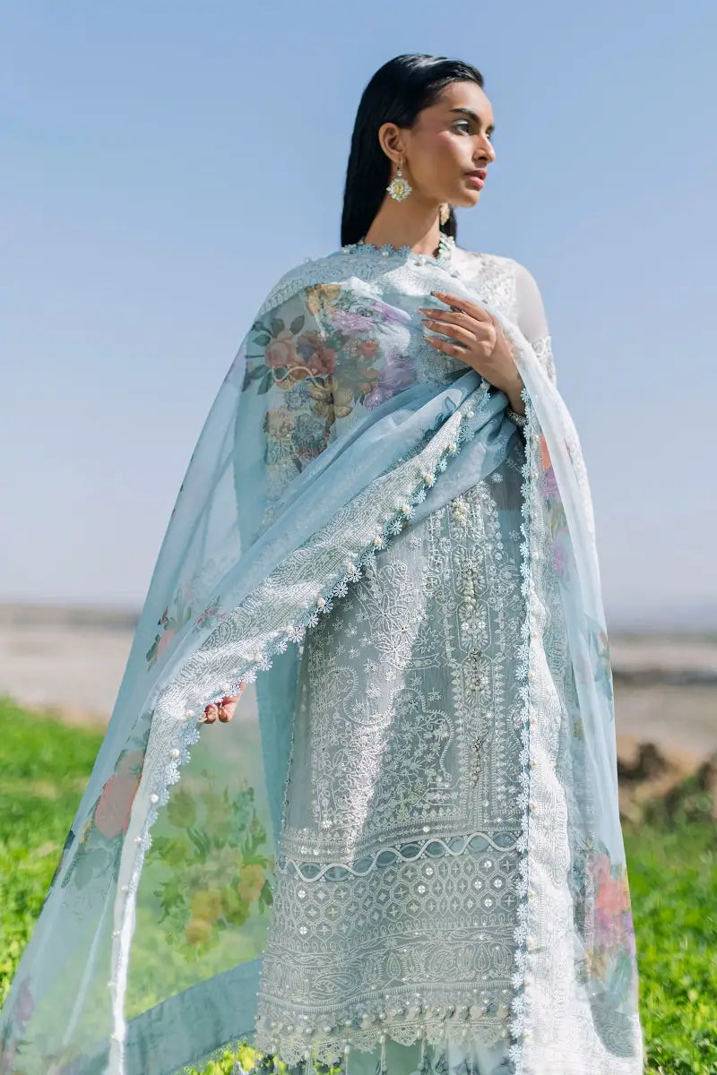 Sana Safinaz | Unstitched 3Pc Embroidered Luxury Lawn | 5B