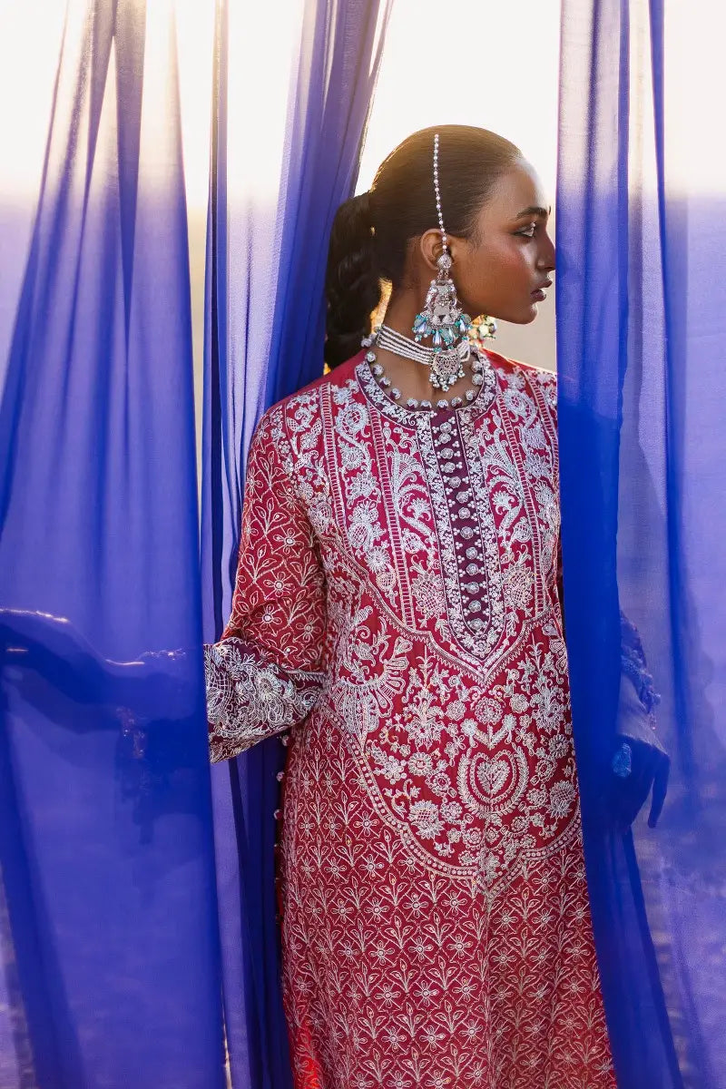Sana Safinaz | Unstitched 3Pc Embroidered Luxury Lawn | 9A