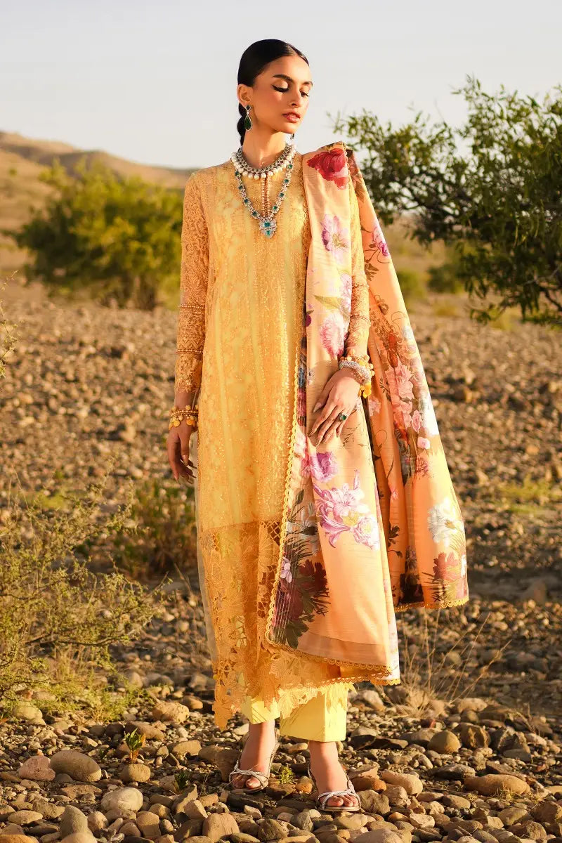 Sana Safinaz | Unstitched 3Pc Embroidered Luxury Lawn | 10B