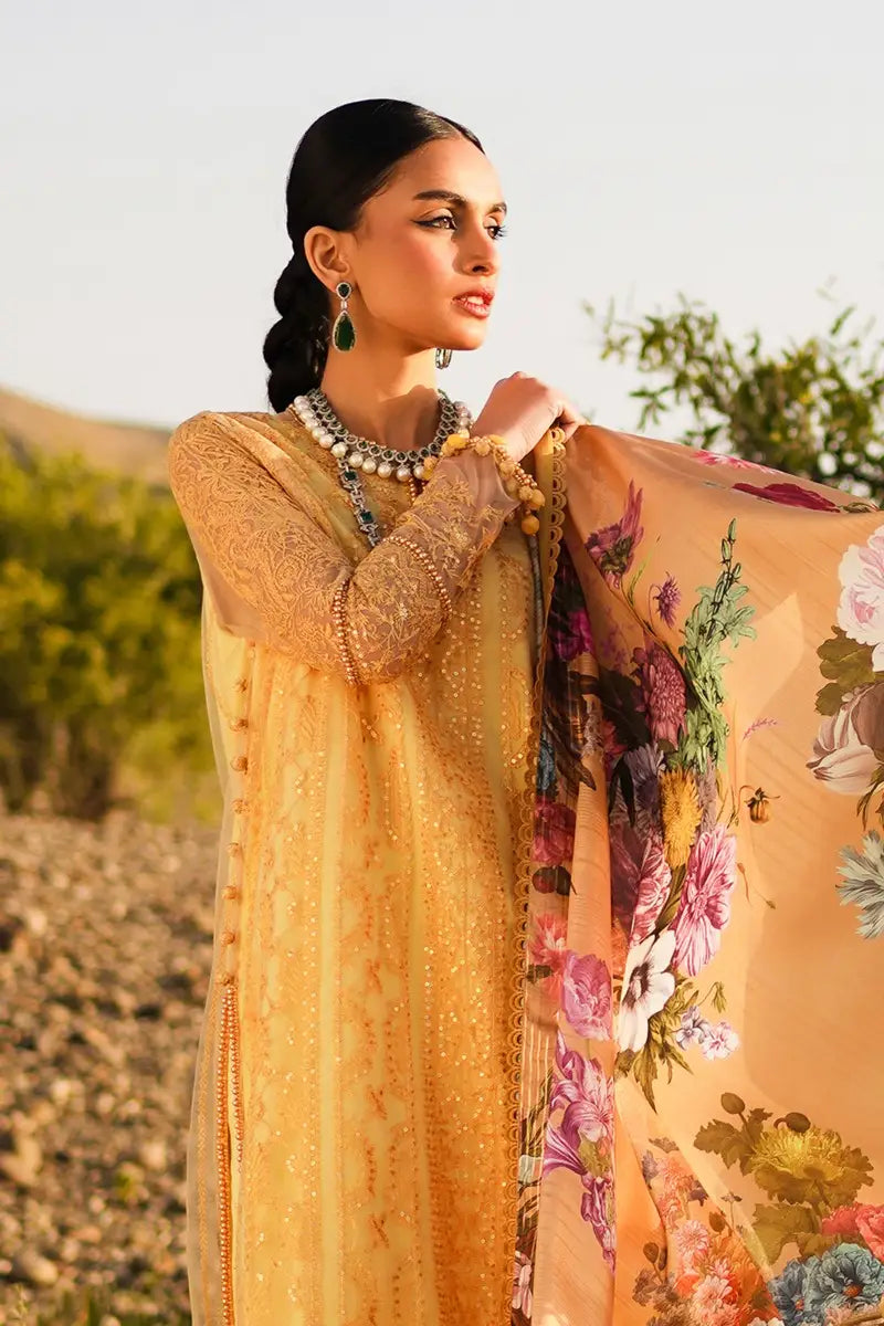 Sana Safinaz | Unstitched 3Pc Embroidered Luxury Lawn | 10B