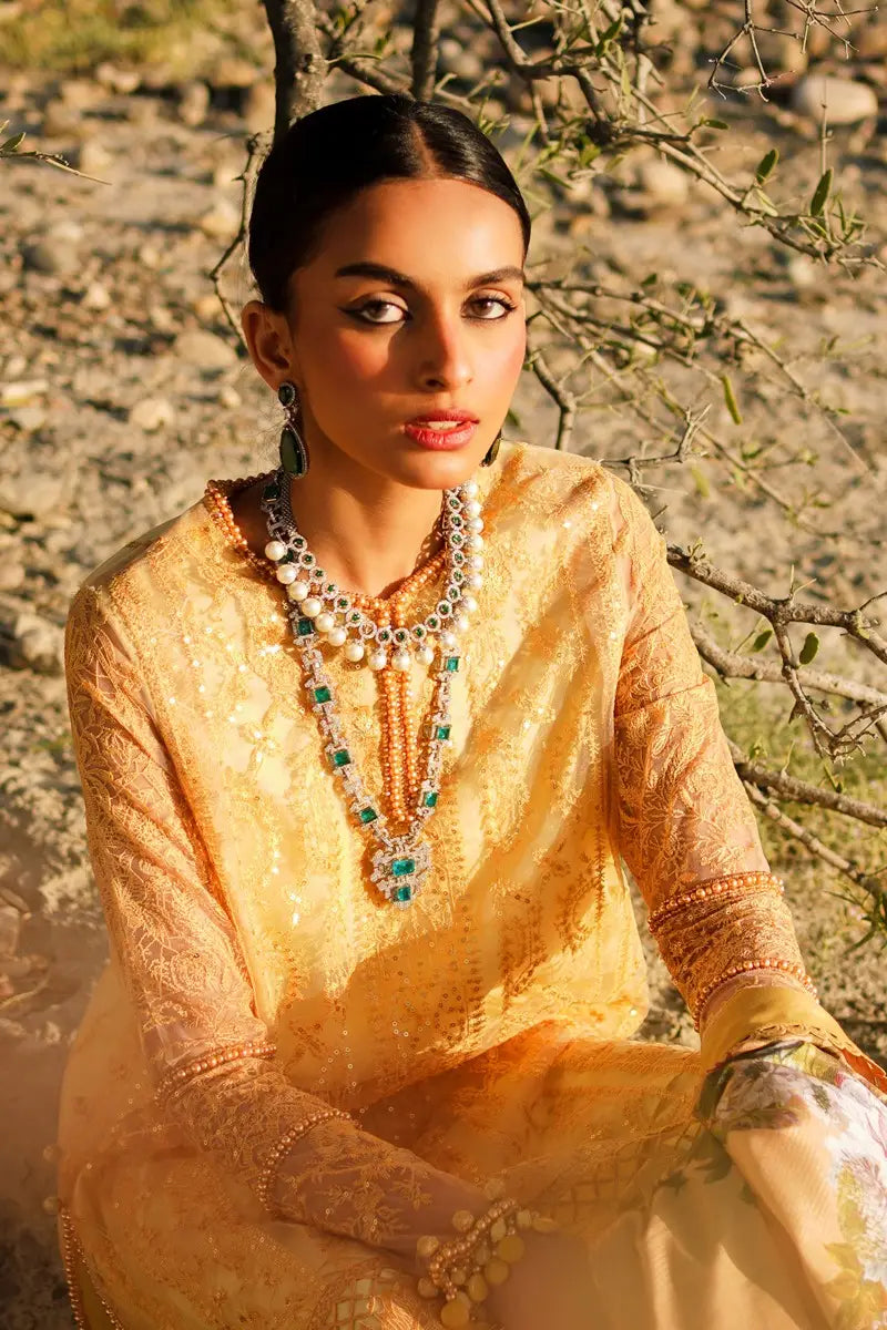 Sana Safinaz | Unstitched 3Pc Embroidered Luxury Lawn | 10B