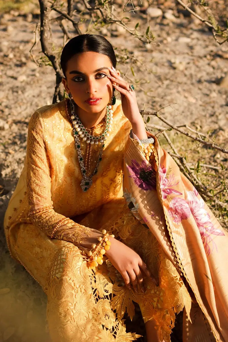 Sana Safinaz | Unstitched 3Pc Embroidered Luxury Lawn | 10B