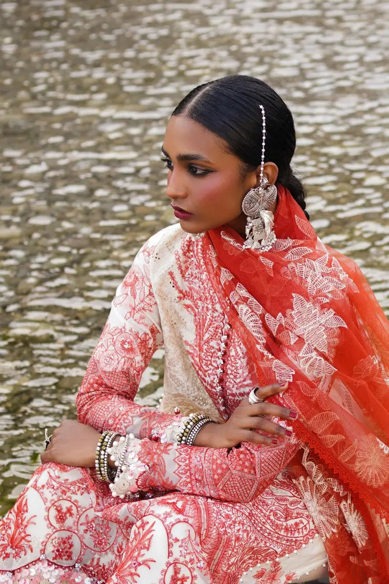 Sana Safinaz | Unstitched 3Pc Embroidered Luxury Lawn | 12A