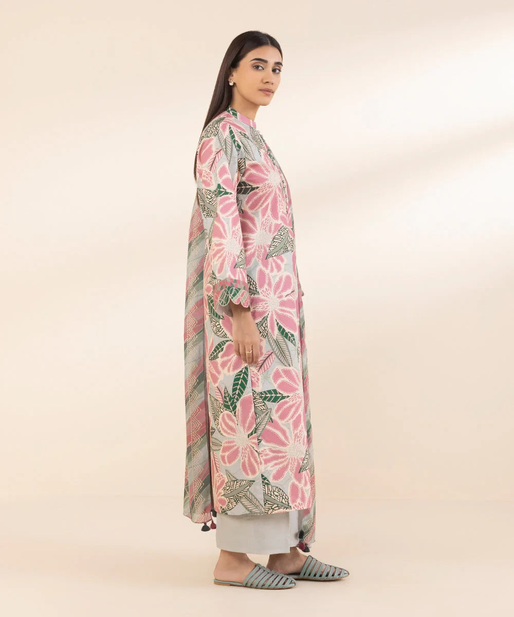 SAPPHIRE | UNSTITCHED 3 PIECE PRINTED COTTON SUIT