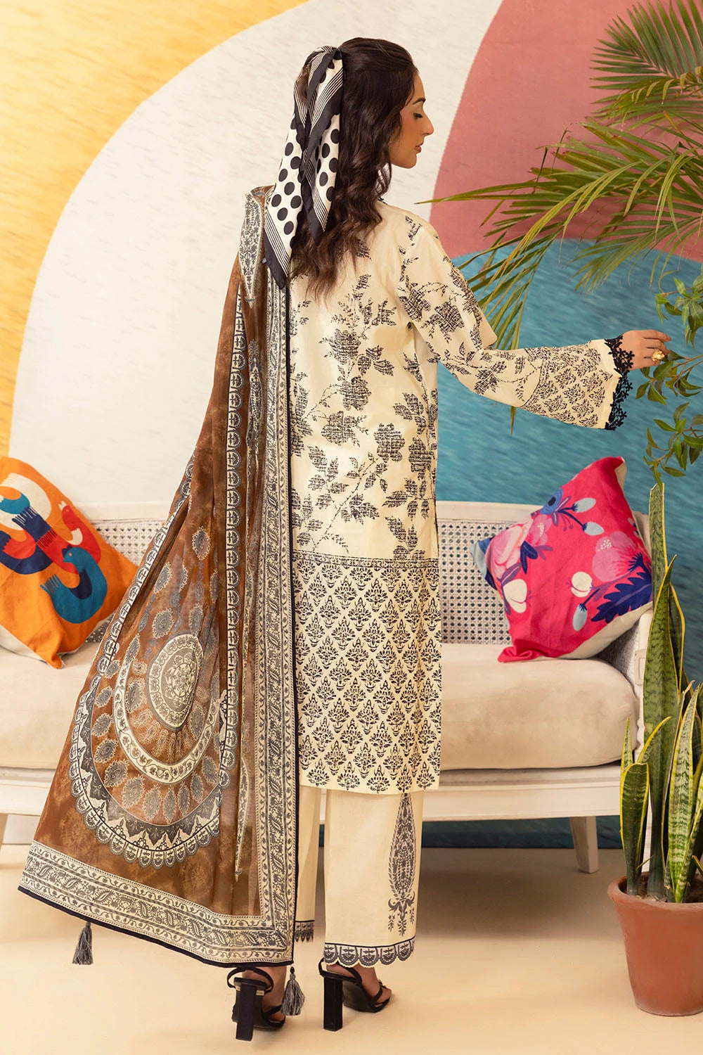 GUL AHMED | 3PC UNSTITCHED EMBROIDERED LAWN SUIT