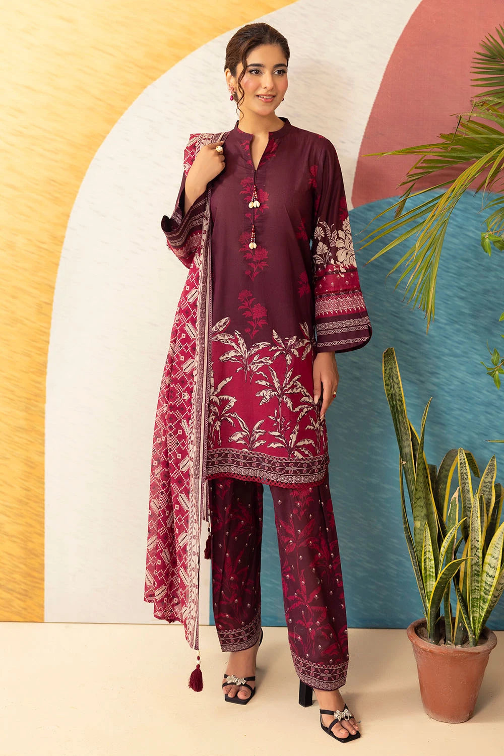 GUL AHMED | 3PC UNSTITCHED PRINTED LAWN SUIT