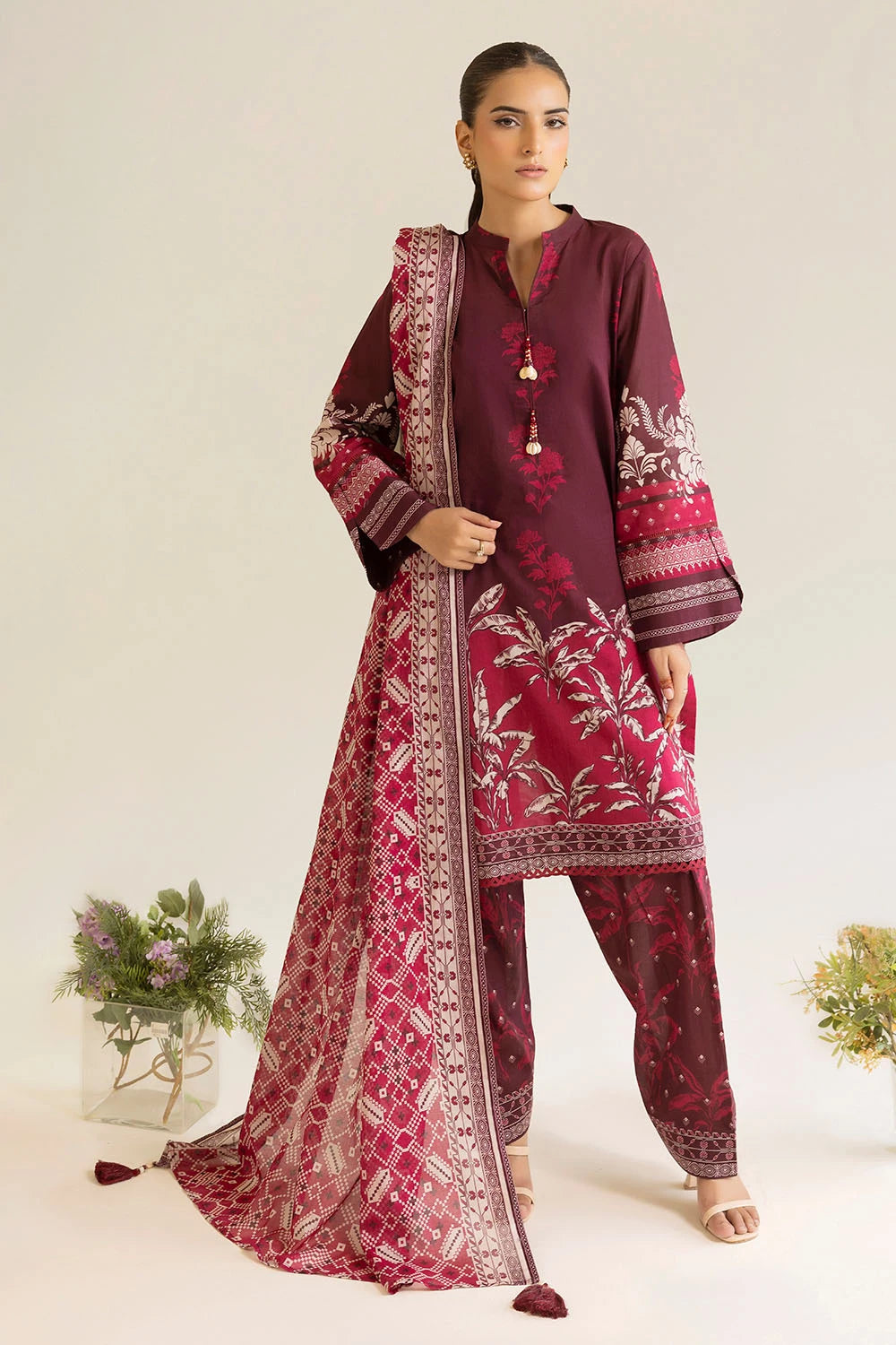 GUL AHMED | 3PC UNSTITCHED PRINTED LAWN SUIT