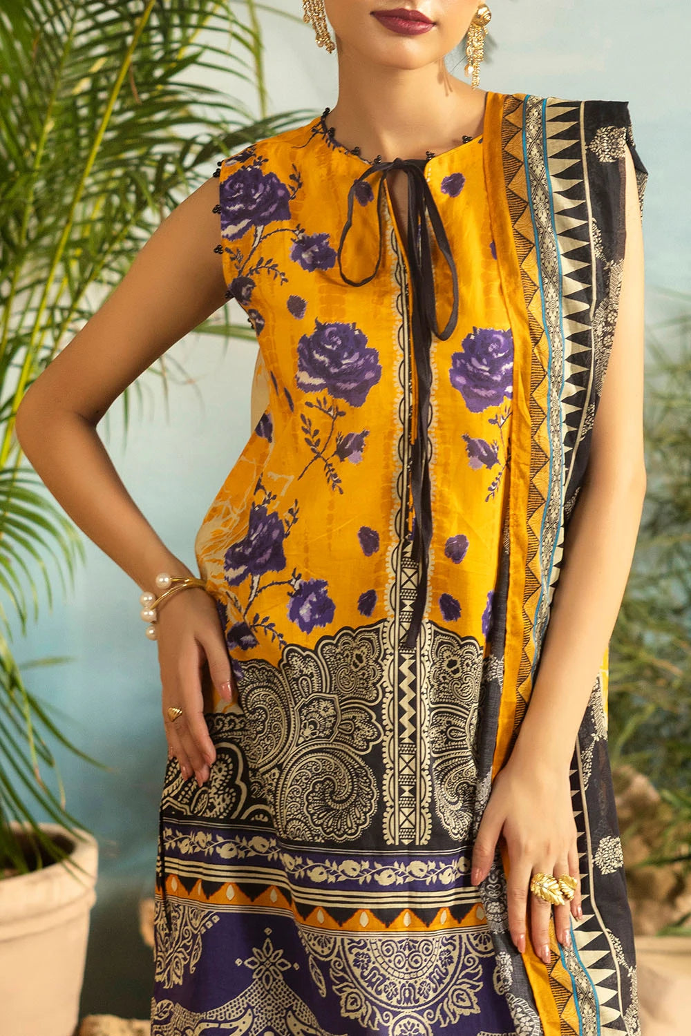 GUL AHMED | 3PC UNSTITCHED PRINTED LAWN SUIT