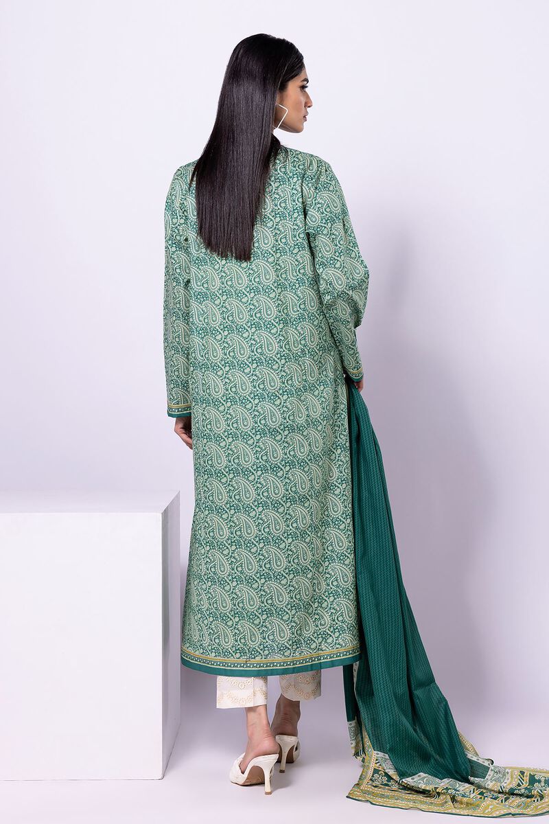 Khaadi | 2 Piece Unstitched Lawn - Top & Dupatta | LLA230403-Green