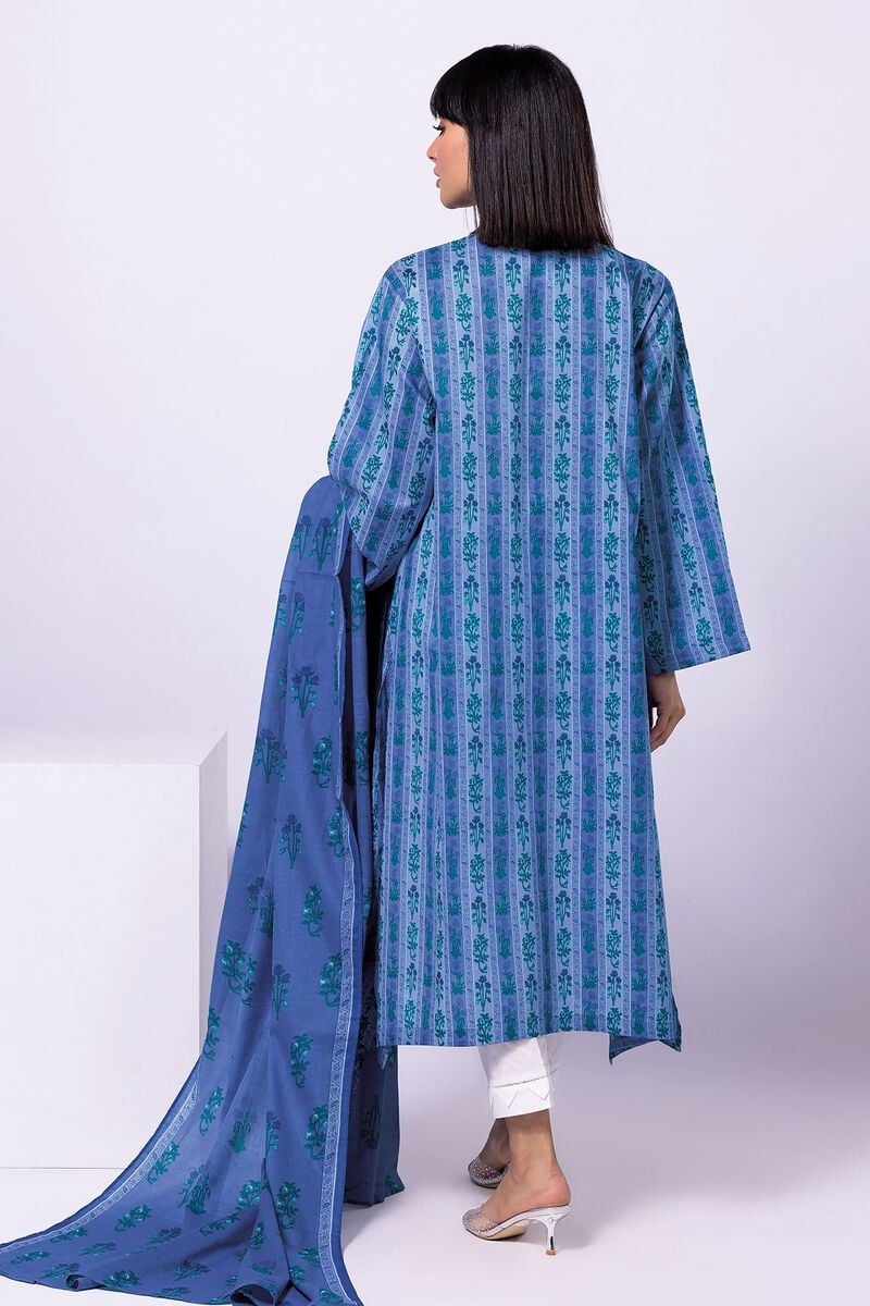 Khaadi | 2 Piece Unstitched Lawn - Top & Dupatta | LLA230504-Blue