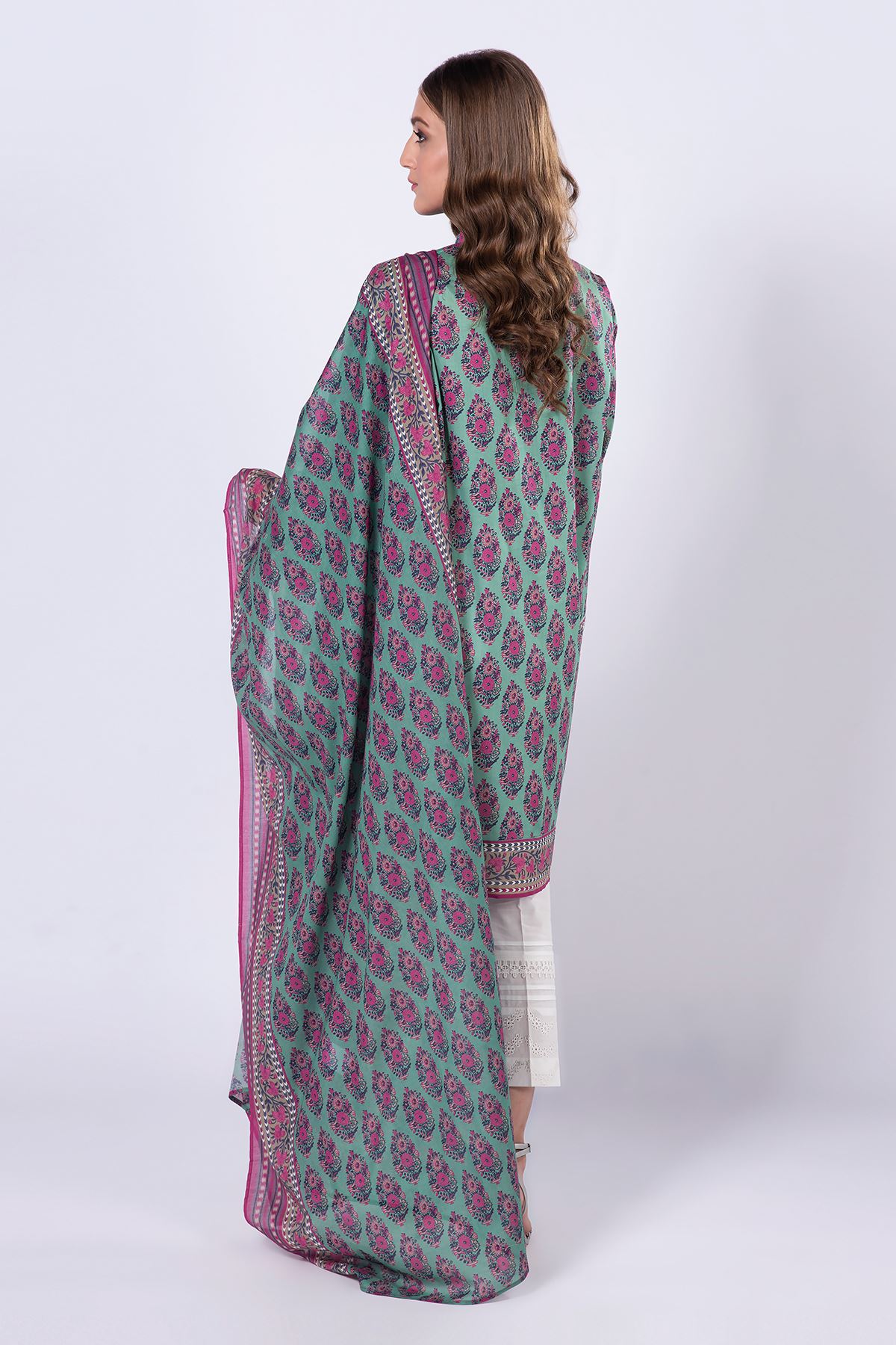 Khaadi | 2 Piece Unstitched Lawn - Top & Dupatta | LLA230515-Blue