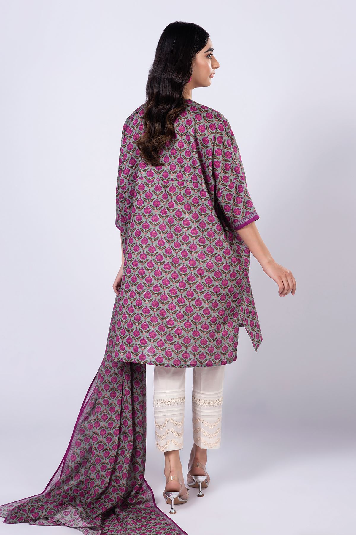 Khaadi | 2 Piece Unstitched Lawn - Top & Dupatta | LLA230518-Blue