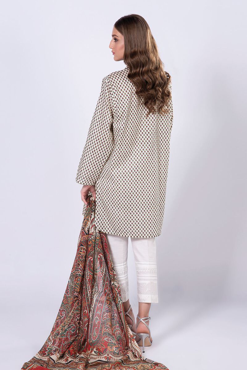 Khaadi | 2 Piece Unstitched Lawn - Top & Dupatta | LLA230519-off-White
