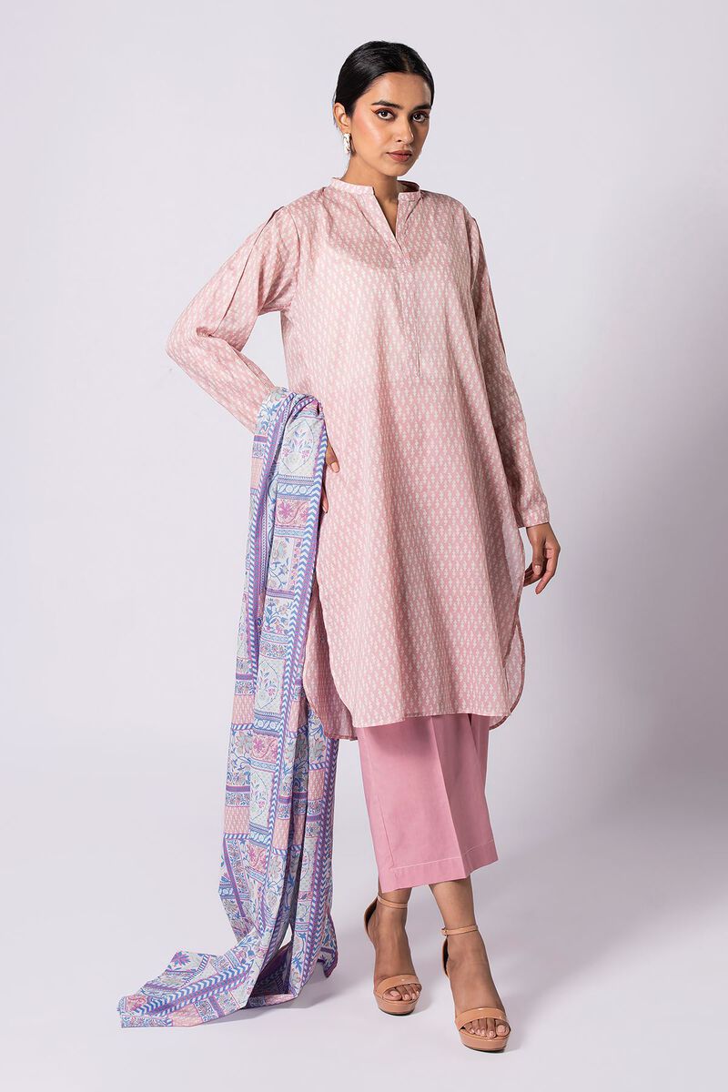 Khaadi | 2 Piece Unstitched Lawn - Top & Dupatta | LLA23127-Pink