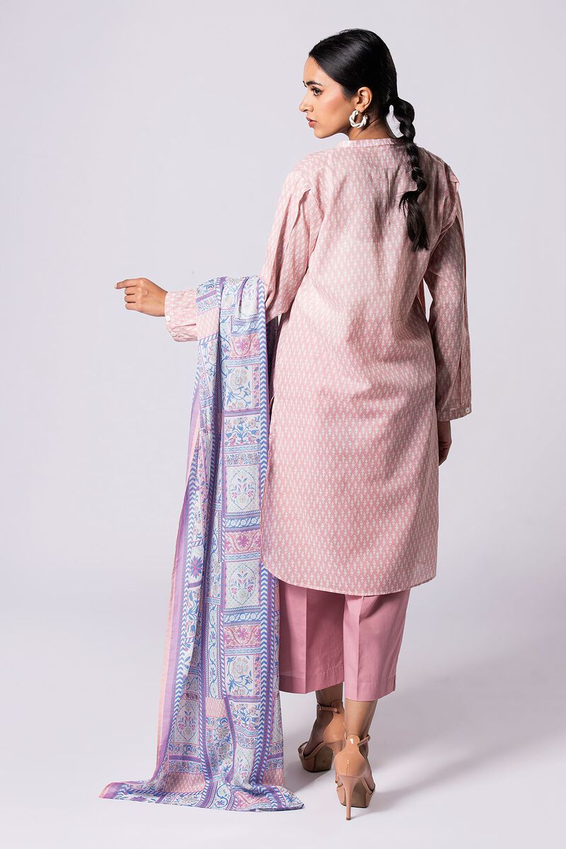 Khaadi | 2 Piece Unstitched Lawn - Top & Dupatta | LLA23127-Pink