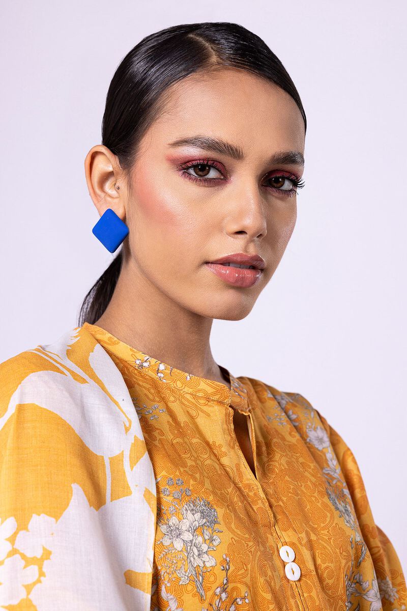 Khaadi | 2 Piece Unstitched Lawn - Top & Dupatta | LLA23134-Yellow