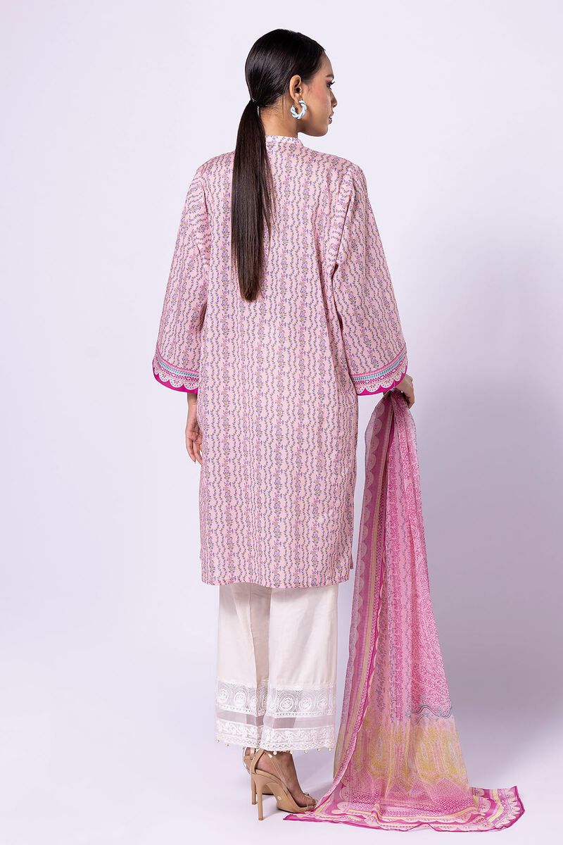 Khaadi | 2 Piece Unstitched Lawn - Top & Dupatta | LLA23139-Pink