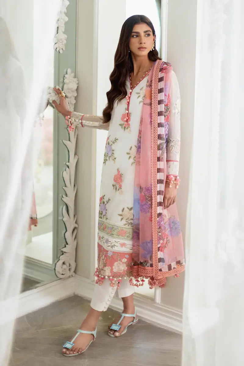 Sana Safinaz | Muzlin Spring Vol-1 | Unstitched 3Pc Embroidered Lawn | 10B