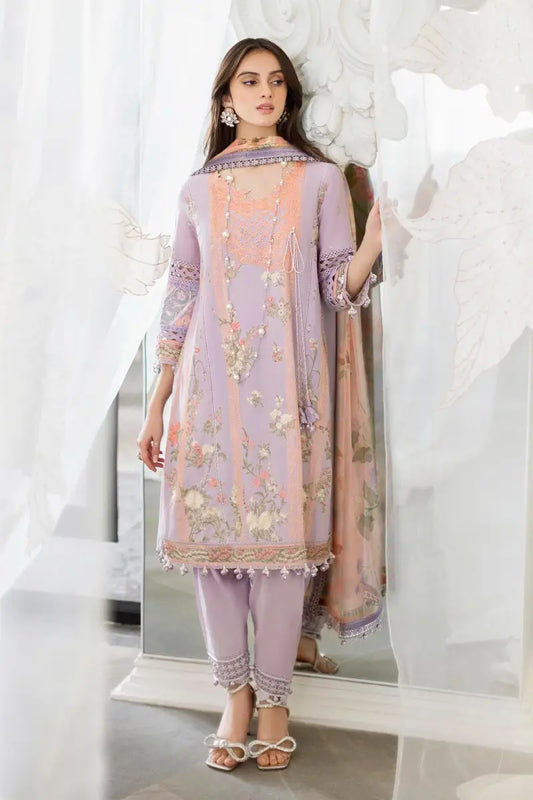 Sana Safinaz | Muzlin Spring Vol-1 | Unstitched 3Pc Embroidered Lawn | 24B
