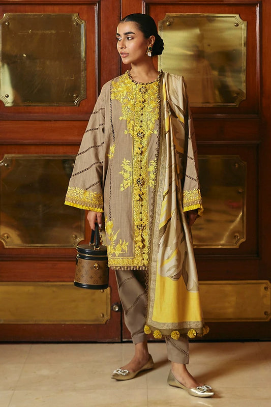 SANA SAFINAZ | UNSTITCHED 3 PIECE MUZLIN WINTER SUIT