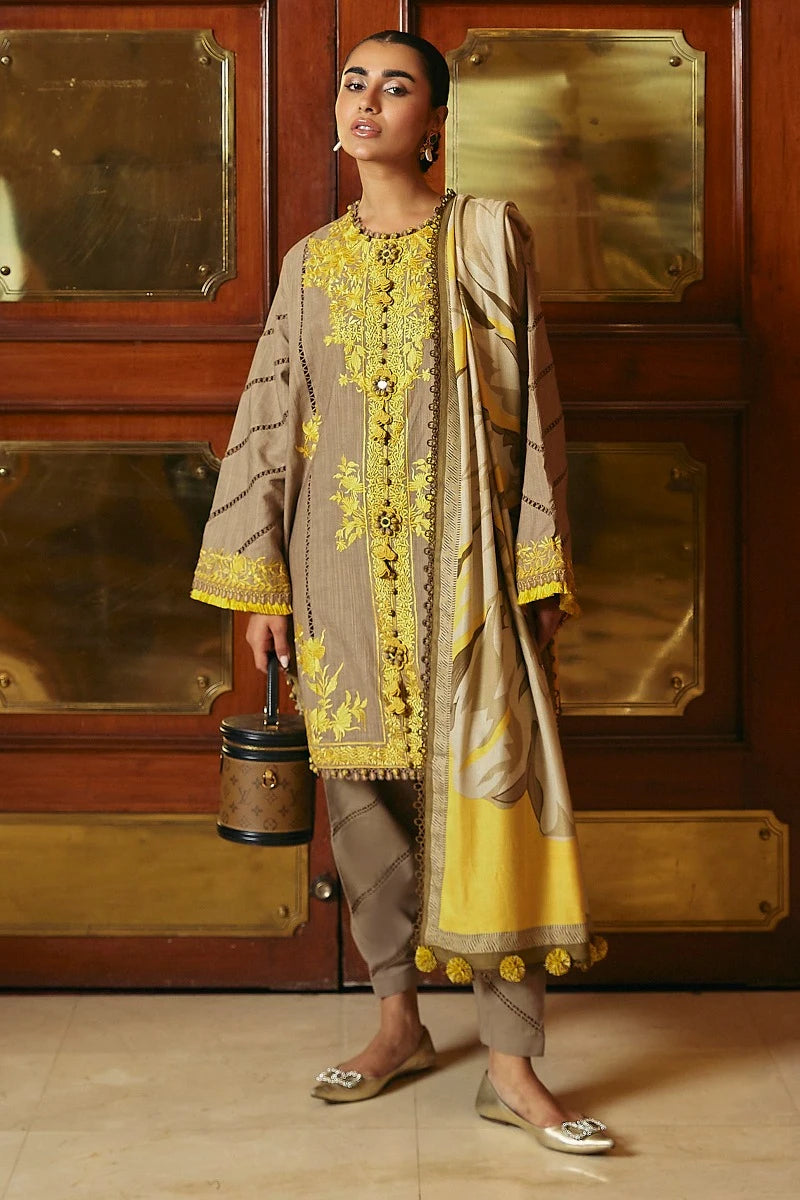 SANA SAFINAZ | UNSTITCHED 3 PIECE MUZLIN WINTER SUIT