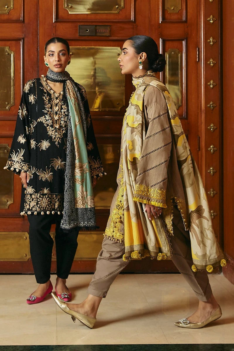 SANA SAFINAZ | UNSTITCHED 3 PIECE MUZLIN WINTER SUIT